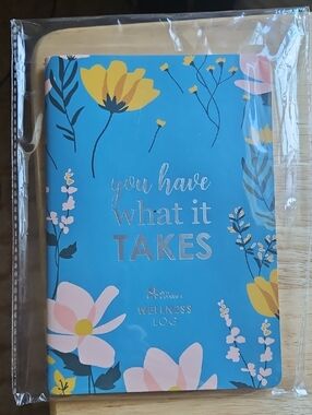 Blue Floral 'You Have What It Takes' Wellness Log